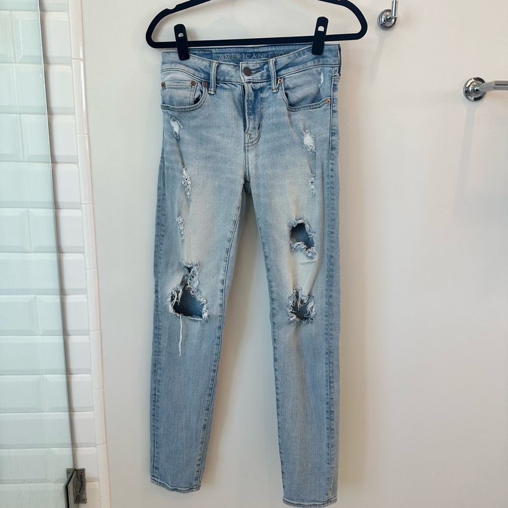 American Eagle AirFlex + Ripped Slim Jeans 29X32